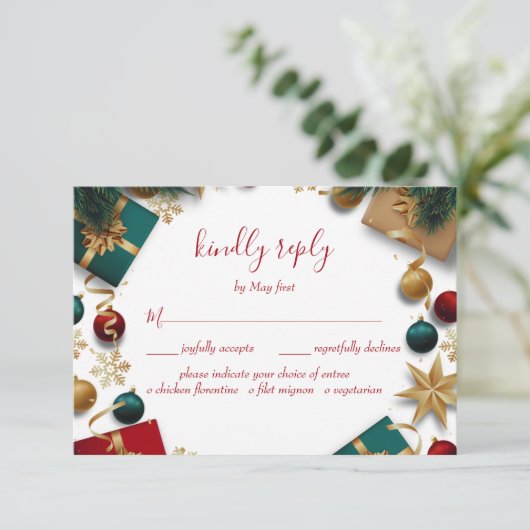 Cartons Réponse Joyeux Noël Fête (Debout devant)