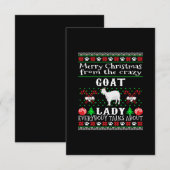 Cartons Réponse Joyeux Noël Goat Lady Vilain Cadeau (Devant / Derrière)