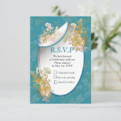 Cartons Réponse Joyeux rose Abstrait, bleu ciel - Fleurs roses (Debout devant)