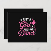 Cartons Réponse Juste Une Fille Qui Aime La Danse - Danseuse Amant (Devant / Derrière)