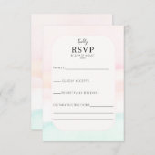 Cartons Réponse Katie - Mariage d'aquarelle Pastel (Devant / Derrière)