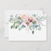 Cartons Réponse Katrina Pastel Rose Floral Boho Chic (Dos)