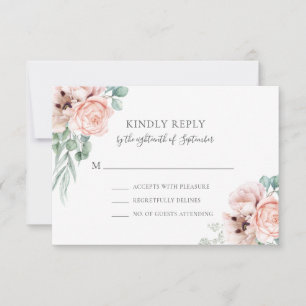 Cartons Réponse Katrina Pastel Rose Floral Boho Chic