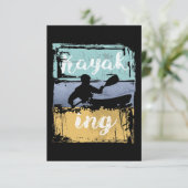 Cartons Réponse Kayaking Tee - Vintage Retro Kayak (Debout devant)