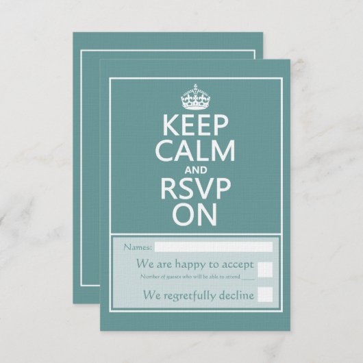 Cartons Réponse Keep Calm and Please (Devant / Derrière)