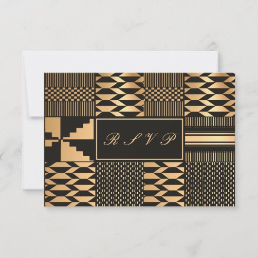 Cartons Réponse Kente noir et or (Devant)