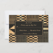 Cartons Réponse Kente noir et or (Dos)