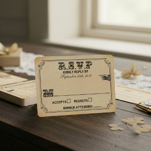 Cartons Réponse La collection de mariage Steampunk victorien