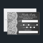 Cartons Réponse La collection de Mariages Chalkboard & Lace<br><div class="desc">La collection Chalkboard & dentelle est un design étonnant avec un bel arrière - plan effet Chalkboard avec une coupe en dentelle blanche vintage romantique. Ces cartes RSVP peuvent être personnalisées pour votre occasion spéciale et feraient les cartes d'insertion parfaites pour un mariage, douche nuptiale, fête de fiançailles, fête d'anniversaire...</div>