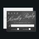 Cartons Réponse La collection de Mariages de tableau de bord éléga<br><div class="desc">Les Fancy Chalkboard Mariage Collection Cartes RSVP. Veuillez cliquer sur le bouton "Customiser" pour modifier la disposition du libellé.</div>