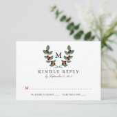 Cartons Réponse La Collection de mariages Monogram Berry Bush - RS (Debout devant)