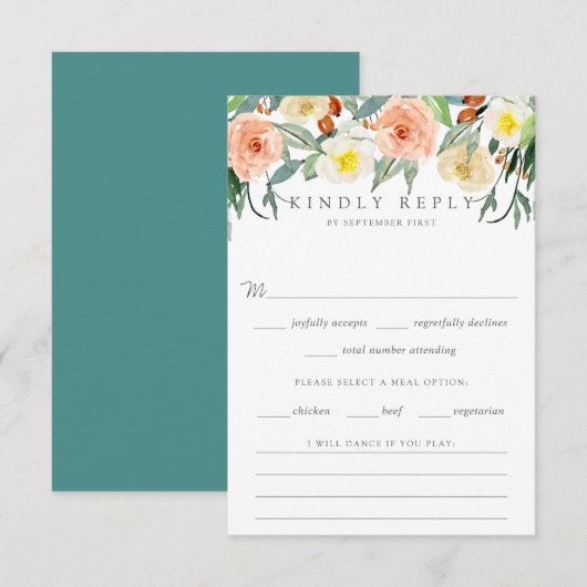 Cartons Réponse La collection de Mariages Spring Blossoms (Devant / Derrière)