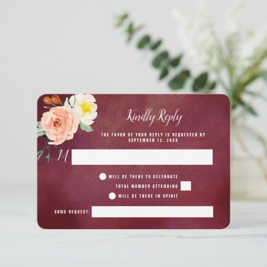 Cartons Réponse La Collection Mariage Romance In Bloom (Debout devant)