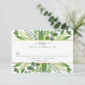 Cartons Réponse La Collection Mariage Verdure & Or (Debout devant)