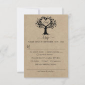 Cartons Réponse La collection Rustic Heart Tree Mariage (Devant)