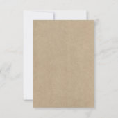 Cartons Réponse La collection Rustic Heart Tree Mariage (Dos)
