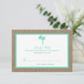 Cartons Réponse La collection Tropical Palm Tree Beach Wedding (Debout devant)
