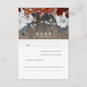 Cartons Réponse La ficelle florale rustique allume épouser des