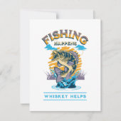 Cartons Réponse La pêche arrive. Le whisky aide ! (Devant)