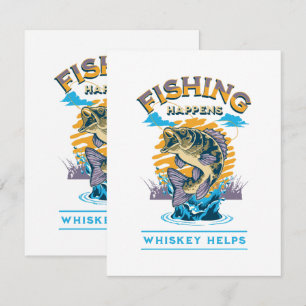 Cartons Réponse La pêche arrive. Le whisky aide !
