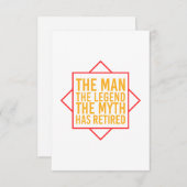 Cartons Réponse La retraite L'homme Le mythe La légende a pris sa  (Devant / Derrière)