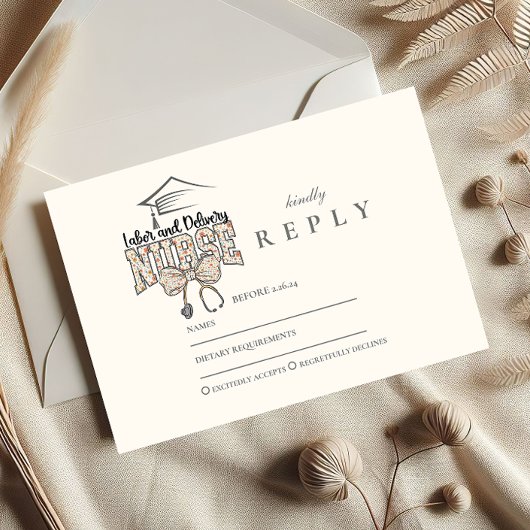 Cartons Réponse Labor and Delivery Nurse Graduation Party