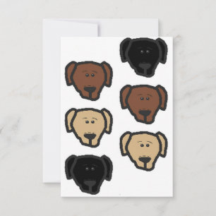 Cartons Réponse Labrador Retriever Toutes les couleurs Tête soi-mê