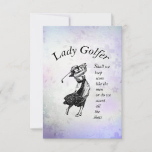 Cartons Réponse Lady Golfer
