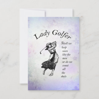 Cartons Réponse Lady Golfer