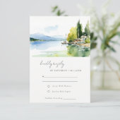 Cartons Réponse Lake Geneva Switzerland Landscape Scape Wedding (Debout devant)