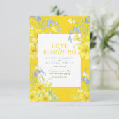 Cartons Réponse L'amour fleurit l'aquarelle jaune mariage de print (Debout devant)