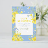 Cartons Réponse L'amour fleurit l'aquarelle jaune mariage de print (Debout devant)