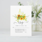 Cartons Réponse Lancement de mariage avec dégustation de vin de to (Debout devant)