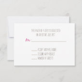 Cartons Réponse Lanterne rose Floral Mariage R.S.V.P. (Dos)