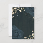 Cartons Réponse Lanterne Rustique Lumineuse Roses Noires Bleues Ré (Dos)