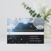 Cartons Réponse Lanternes en papier de la marine Mariage de nuit s (Debout devant)