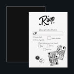 Cartons Réponse Las Vegas Casino Destination Mariage Noir<br><div class="desc">Un design mariage à thème unique dessiné à la main par Las Vegas Casino. Destination moderne Las Vegas, Nevada thème mariage avec cartes à jouer, casino de jeux d'argent illustrations à thème. Un design de carte de réponse RSVP mariage Las Vegas noir et blanc idéal pour les mariages de casino....</div>
