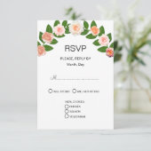 Cartons Réponse Laurel & Rose Fleurs Mariage (Debout devant)