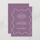 Cartons Réponse Lavande et Mariage lilas audacieux (Devant / Derrière)