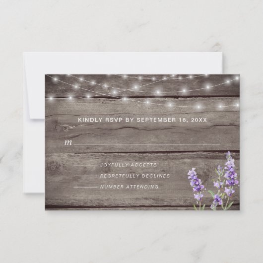 Cartons Réponse Lavande Rustique (Devant)