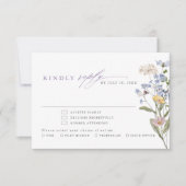 Cartons Réponse Lavender Spring Wildflower Meadow Garden Wedding  (Devant)