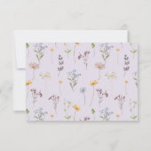 Cartons Réponse Lavender Spring Wildflower Meadow Garden Wedding  (Dos)