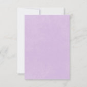 Cartons Réponse Lavender Tulip Solo Purple Mariage moderne (Dos)