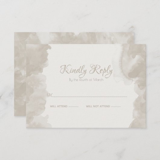 Cartons Réponse Laver à l'aquarelle dans le champignon par Barefoo (Devant / Derrière)