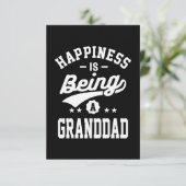 Cartons Réponse Le bonheur est d'être grand-père T-shirt cadeau (Debout devant)