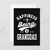 Cartons Réponse Le bonheur est d'être grand-père T-shirt cadeau (Devant / Derrière)