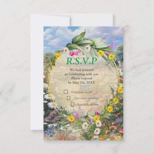 Cartons Réponse Le langage des fleurs (Devant)