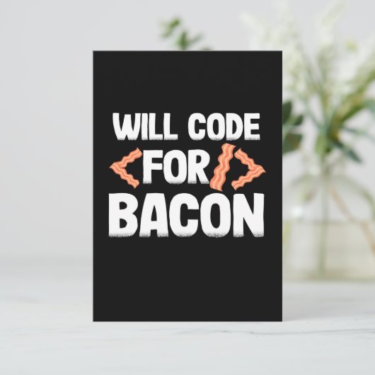 Cartons Réponse Le Programmeur Va Code Pour Bacon (Debout devant)