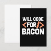 Cartons Réponse Le Programmeur Va Code Pour Bacon (Devant / Derrière)