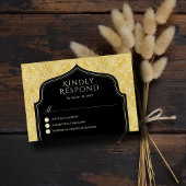Cartons Réponse Le roi islamique Golden Damask Mariage musulman